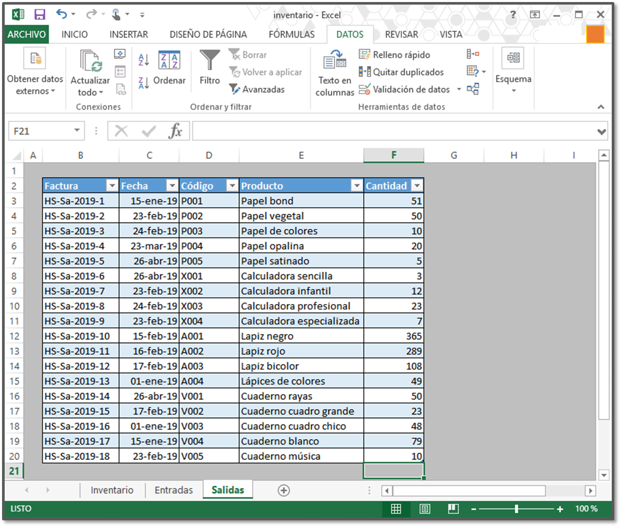 Cómo hacer un inventario en Excel paso a paso